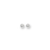 14K White Gold Polished 8mm Post Earring